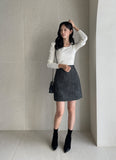 Ereumi Ribbed Square Neck Knit
