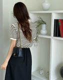 Steady Half Open Collar Short Sleeve Knit