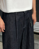 Lotz Pintuck Denim Wide Pants