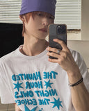 Hound Star Lettering Over Short Sleeve T-shirt