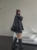 Jerome Single Leather Half Coat