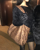 Plmin off-shoulder angora knit one piece