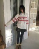 Sobi Snowflake Ribbon Cable Knit