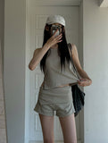 side zipper pig shorts