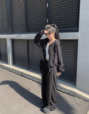 Nat Two-Way Cropped Hood Zip-Up