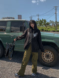 (UNISEX) Flame-Two-Way Hood Zip-Up