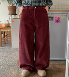 Neton corduroy wide pants