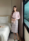 Genua Tweed H-Line Skirt