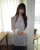 Lumic Flower Lace Off-Shoulder Sleeveless Blouse