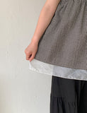 Mintel Summer Check Layered Sleeveless Blouse