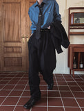 Leberry wide two tuck slacks