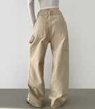 Carpenter Side Pocket Hip Y2K Wide Cotton Pants