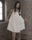 [mnem] Buckle Nylon Midi Dress