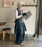 Tekoi Check Tiered Frill Midi One Piece