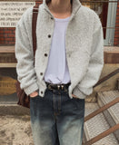 Merry Alpaca High Neck Cardigan