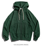Overround heavyweight hoodie zip-up
