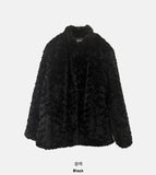 Robin black fur coat