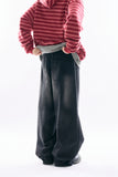 Applique lined denim pants