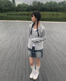 Epee Denim Washing Mini Skirt