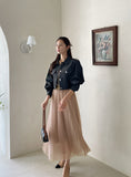 Hanyu sha pleated banding skirt