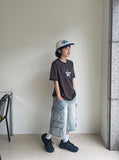 Lilbet denim cargo bermuda pants