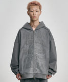 [PBA] Total Logo Applique Zip-Up Hoodie