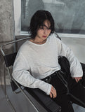 Kellin Over Fit U-Neck Long Sleeve Tee