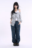 Origin linen over check shirt