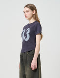 New 93 Logo Crop T-Shirt