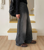 Hibis corduroy washed wide pants