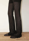 SIDE BUTTON SHEER PANTS