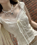 Arcana Lace Ribbon Top