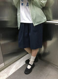 [BAONHAUS] Hinaki Linen Banding Bermuda Pants