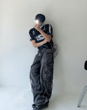Silver Glossy String Backpack