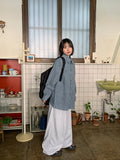 Hiroi banding string pin tuck wide jogger pants