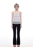 [SET]BOOTSCUT PANTS+STRIPE WAIST BAND