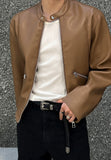 Derock Leather Blouson Jacket