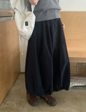 Curin Peach Fuzz Banding Balloon Long Skirt