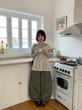Kiruhi Stripe Rivet Balloon Wide Pants