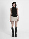 Side zipper mini skirt