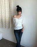 Turning Roll-up Three Quarter T-shirt