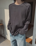 Solin cut ribbed long sleeve tee