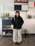 [unisex] Poikin Two Way Denim Over Hood Zip-Up