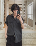 Jay Stripe Roll Up Short Sleeve Shirt