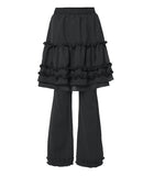 Layered Ruffle Skirt Pants