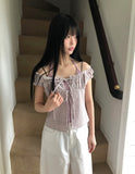 Mumon Check Sleeveless Blouse