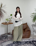 By Nylon Pintuck Balloon Pants