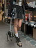 Det Tesle Pleated Denim Skirt