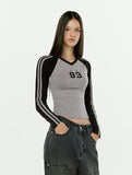 W Track Line V-Neck Long Sleeve