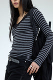Natman Stripe V-neck Sweater